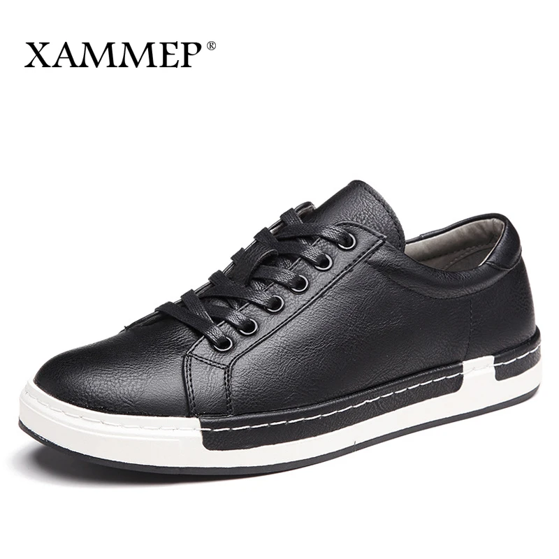 

Men Casual Shoes Spring Autumn Brand Men Shoes Men Sneakers Genuine Split Leather shoes Plus Big Size Men Flats Slip On Xammep