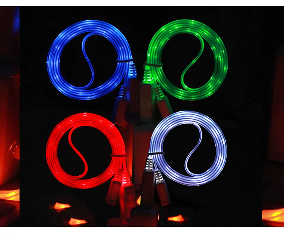 LED Light Luminous Phone Charger Charging Data Transfer 1M Shining Colorful data Line USB Charging Cable For Android Phone (10)