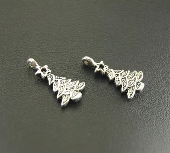 

15 Pcs Silver Color Alloy Christmas Tree Charms Christmas Fits Bracelets Jewelry Making A767