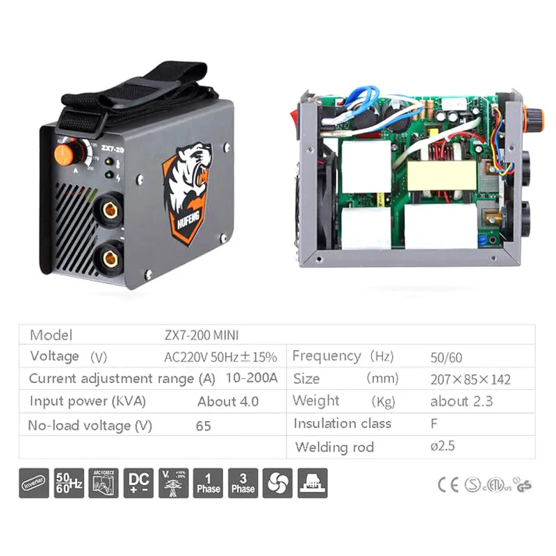ZX7 200 10 200A 4000 Вт мини MMA Электрический сварочный аппарат 220 В а инвертор дуговой