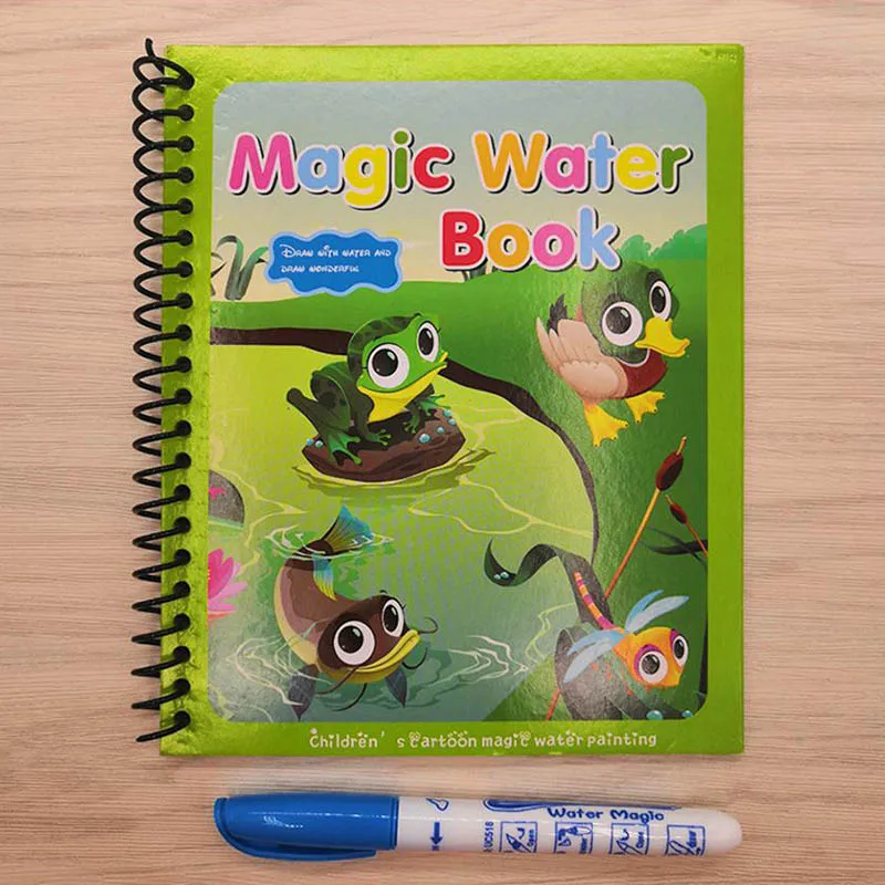 Креативная Волшебная книга для игрушки для детей Мультяшные Монтессори раскраска каракули с 3D ручкой волшебная водная книга