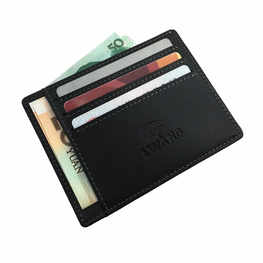 Credit Card Wallet and Drivers License Wallet Genuine Leather Bank Business Card Holder Small ...