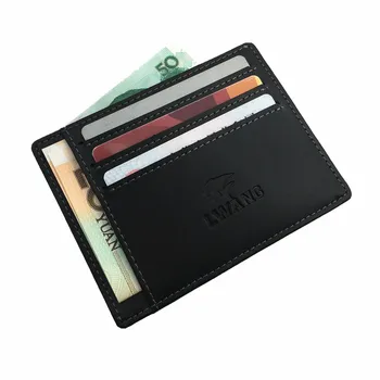 

Credit Card Wallet and Drivers License Wallet Genuine Leather Bank Business Card Holder Small Designer id Holder for Travel