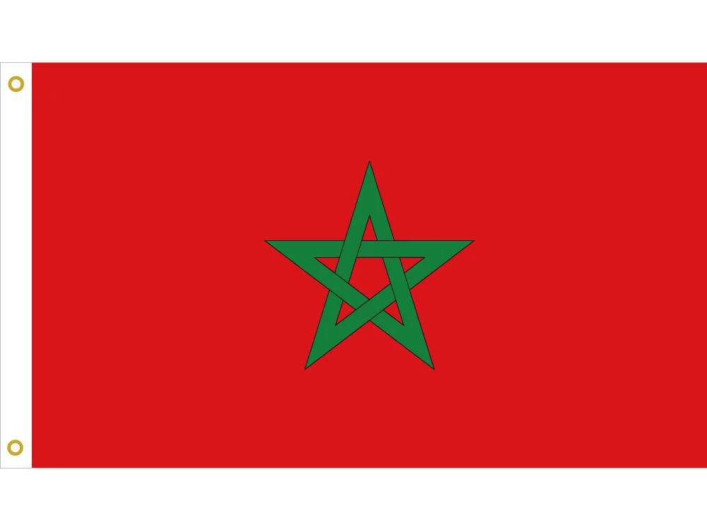 

Morocco Polyester Flag 90*150cm/60*90cm/40*60cm/15*21cm Flying Hanging Flag 3x5 Feet Printing Banner National Day