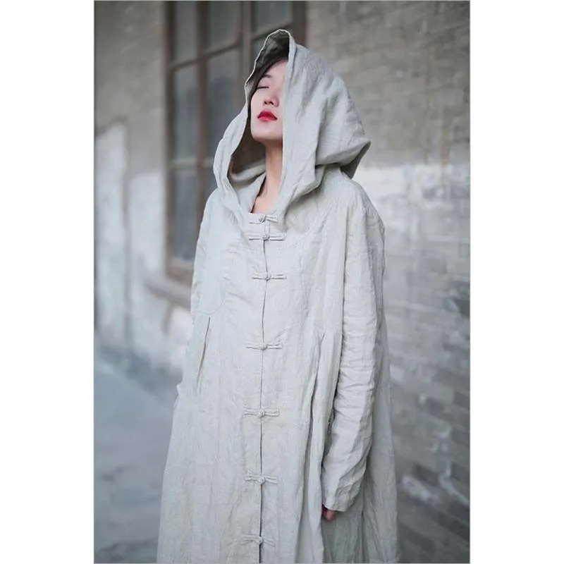 Hoodied Women Dress Robes The original thin section spring super long