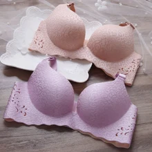 80-100 cd-чашечки большого размера, Женский комплект из бюстгальтера и трусиков, цельные Бесшовные тонкие чашечки, комплекты нижнего белья, модные жаккардовые трусики