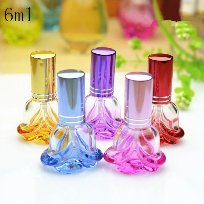 

Free Shipping 6ml Rose Glass Spray Empty Perfume Bottle Crystal Clear Perfume Bottle Parfums Vaporizador 2017 New Wholesale