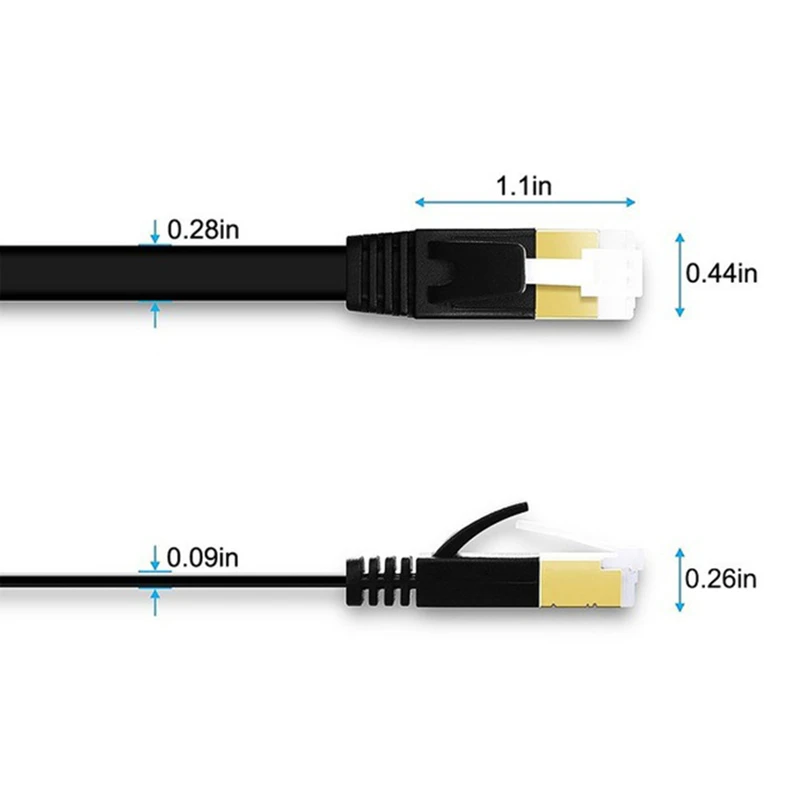 Trumsoon Cat7 Lan Cable UTP RJ45 Flat Line Ethernet Patch Cord Network Cable for Router laptop Switch ADSL