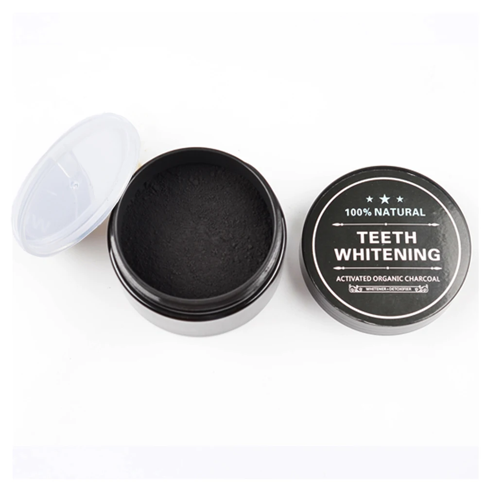 FDA Disetujui 30g Private Label Mint Rasa Efektif Profesional Arang Aktif  Alami Gigi Bubuk Retail