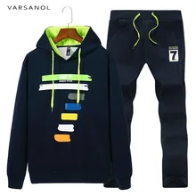 Varsnaol новые толстовки набор мужские весенние флисовые мужские s активный костюм толстовки Одежда Приталенная толстовка для упражнений хлопковые брюки костюмы