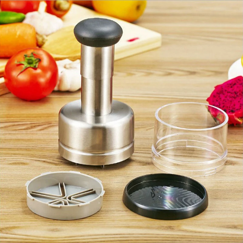 Multipurpose Stainless Steel Garlic Onion Presses Kitchen Cooking Tools Tomato Vegetable Slicer Gadgets Cutter Slap Chop