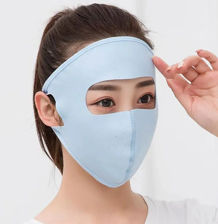 Men Women's spring summer sunscreen mask lady's PM 2.5 breathable summer hollow out mouth-muffle R1512 - Цвет: blue