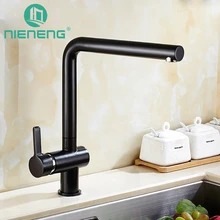 Nieneng кухонные принадлежности черный краны элементы Поворотный Смеситель для мойки питьевой воды полезные кухонный кран ICD60415