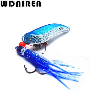 

100g WDAIREN Lead Metal Sinker Jigging Lure Slow Pitch Sinking Jig Deep Sea Artificial Fishing Bait For Saltwater Ocean WD-174