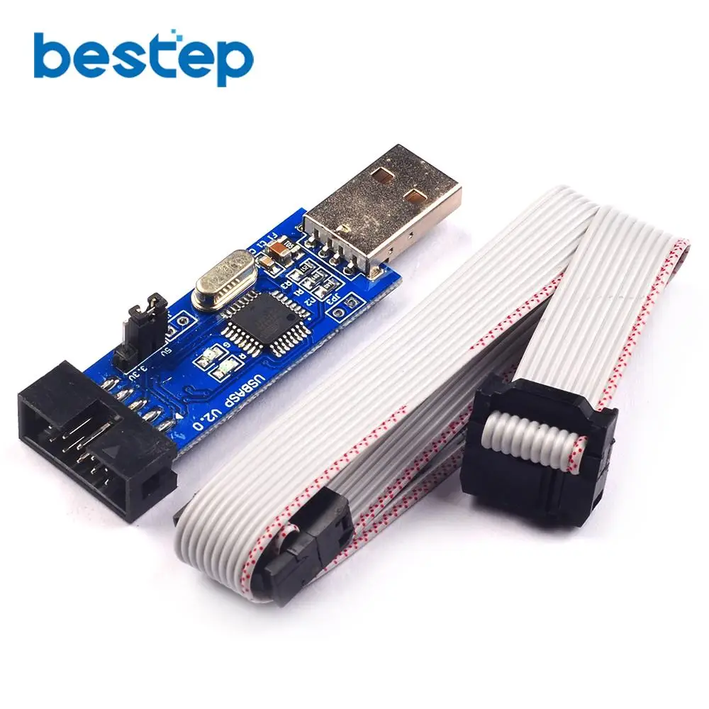 USB программатор USBASP/USBISP + STK500 10Pin 6Pin адаптер 3 В/5 В AVR ATMEGA128 ATMEGA8 USBASP USBISP