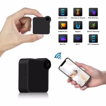 

Mini Camera HD 720P IP WIFI P2P Wearable IP Camera Motion Sensor Micro Mini DV Magnetic Clip Voice Recorder Home Security camera
