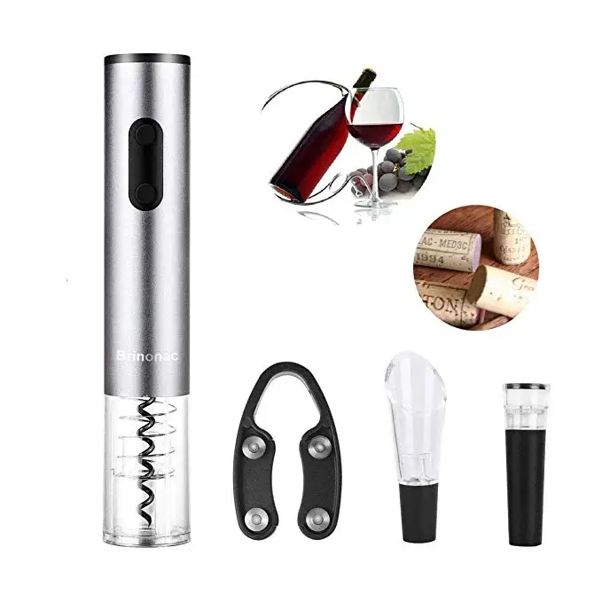 

Electric Wine Opener Corkscrew Automatic Wine Bottle Opener Kit Cordless With Foil Cutter And Vacuum Stopper 2018 New