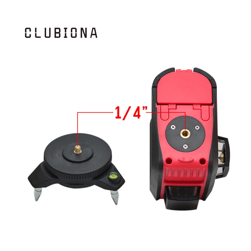 CLUBIONA 3D 360 Вращающийся 12 перекрестных лазерных линий с функцией наклона