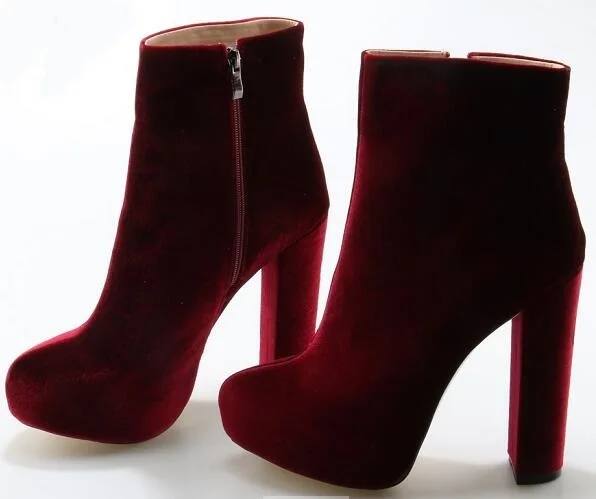 Velvet-Round-Toe-Woman-Ankle-Booties-Autumn-Winter-Chunky-Heels-Woman-Fashion-Blue-Green-Side-Zipper (3)