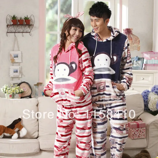 Aliexpress.com : Buy Free shipping Sweet Couple Sleepwear Pajamas Set ...