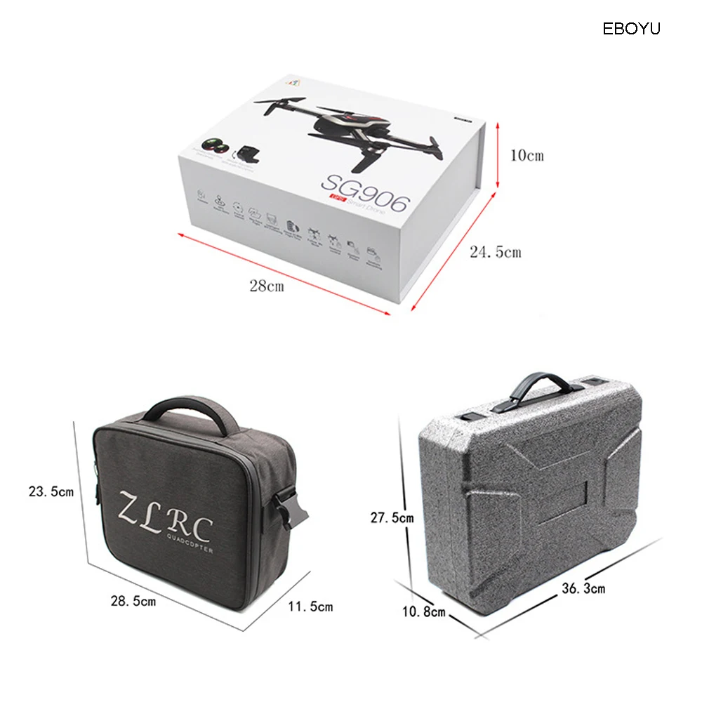 EBOYU SG906 GPS Радиоуправляемый Дрон 4K HD Передняя камера + 720P Нижняя 5G WiFi FPV складной