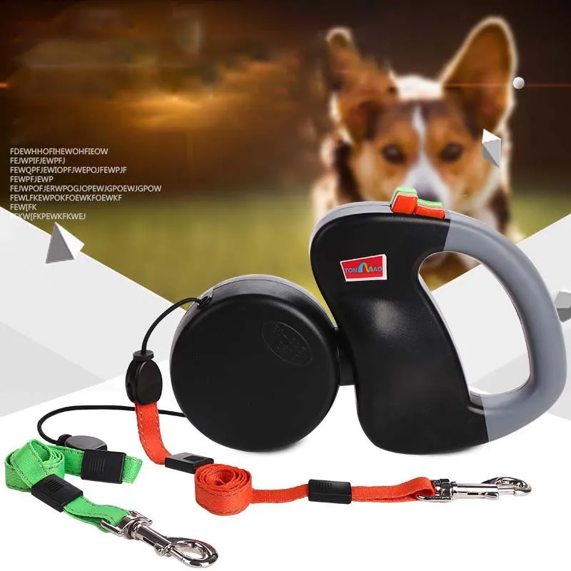 

3M Pet Double Leashes For Dogs Retractable Automatic Leashs Controller For Two Puppy Large Dogs Harness Pet Supplies Products