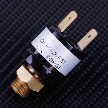 

beler Heavy Duty Auto power OFF at 120 PSi / ON at 90 PSi Air Pressure Compressor Control Switch Valve for Air Horn 12V 24V