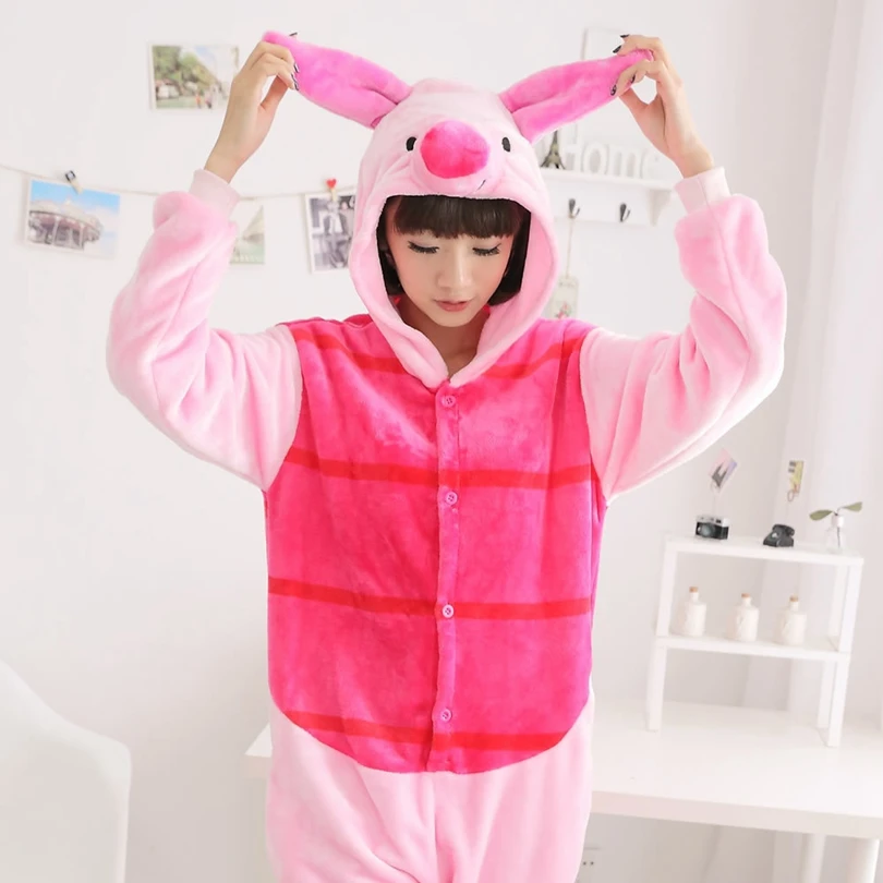 Для мужчин Для женщин Lover Onesie Пижама с капюшоном в виде животных Стич Пикачу единорога панда с человеком-пауком Пижама унисекс для взрослых