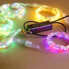 Новые гирлянды 50 м 500 светодиодный медный провод уличная гирлянда Рождество сад дома праздничные декоративные огни