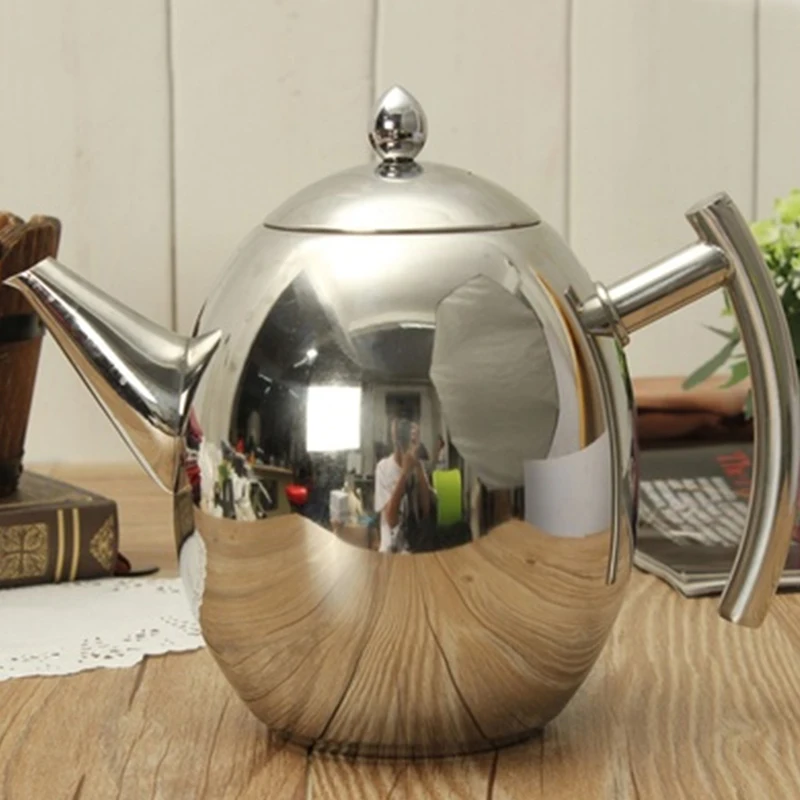

Practical 1.5L/1L Stainless Steel Teapot Coffee Pot Filter Kitchenware