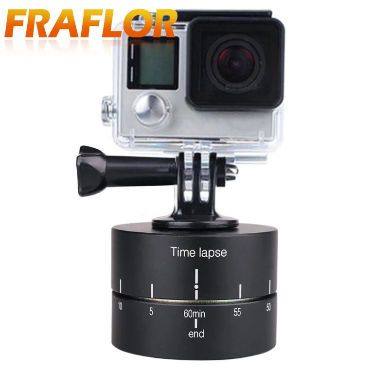 

Universal GoPro 360Degree Rotation Stabilizer Tripod Head Adapter Delay Pan/Tilt DSLR Photography Automatic Timing Motion Camera