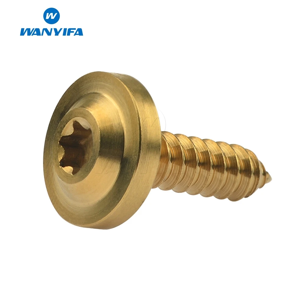 Wanyifa титановый болт с головкой M4x15 M5x15 17 18 20 мм самонарезающая Кнопка Torx Фланцевая