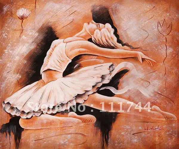 

Women painting online art galelry Swan Song 100%handmade High quality free shipping