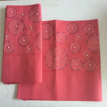 

African Beaded ASO OKE High Quality 2pcs/Bag Free Shipping Wedding Headtie Aso Oke With Stones And Beads For Lady 30