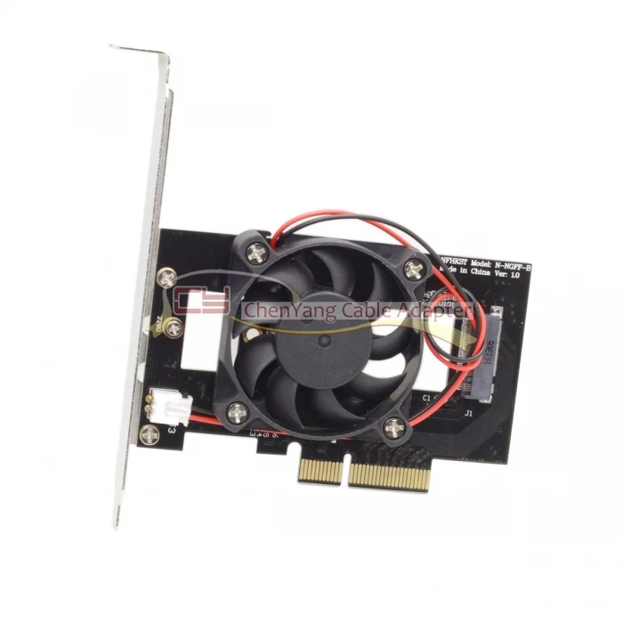 PCI-E 3,0x4 полоса Хост адаптер конвертер карта M.2 NGFF M ключ SSD к Nvme PCI Express с охлаждающим вентилятором