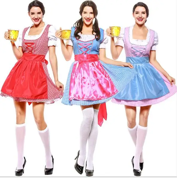 Women Oktoberfest Costume Octoberfest Bavarian Maid Dress Party Female