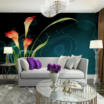

Modern 3D Flower Photo Wallpaper Mural Living Home Decor Papel Parede Room Bedroom Wall Paper Self Adhesive Vinyl/Silk Wallpaper