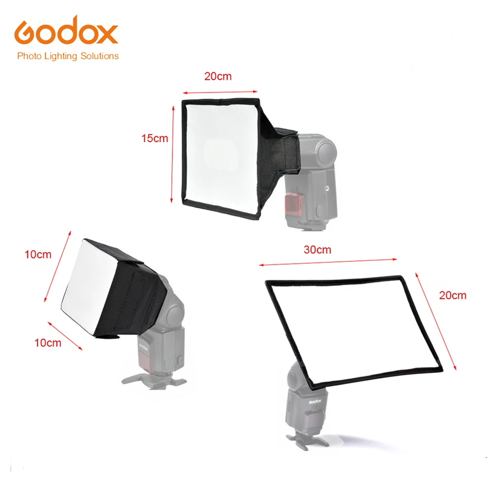 

Godox Mini Universal Softbox SB1010 SB1520 SB2030 10*10cm 15*20cm 20*30cm for Camera Flash Speedlite for Canon Nikon Yongnuo