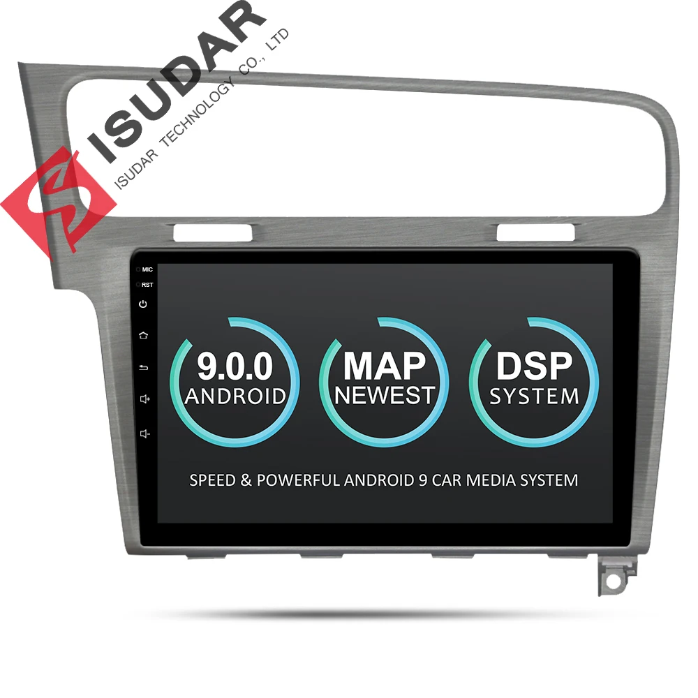 Isudar автомобильный мультимедийный плеер 1 Din DVD Automotivo Android 9 для VW/Volkswagen/Golf 7 радио gps