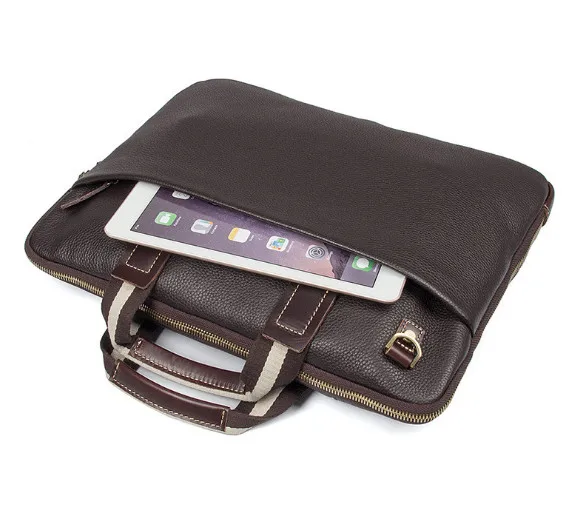 Men's Business handBag Litchi Genuine Leather Bag 15.6\ Men's Business handBag Litchi Genuine Leather Bag 15.6\