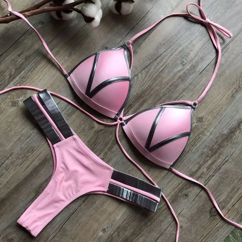 

String Bikini Trend Bathing Suit Low Waist Swimwear Women Pink Swimsuit Bathing Suit Woman Sexy Swimwear Women Swim Suits Sexy