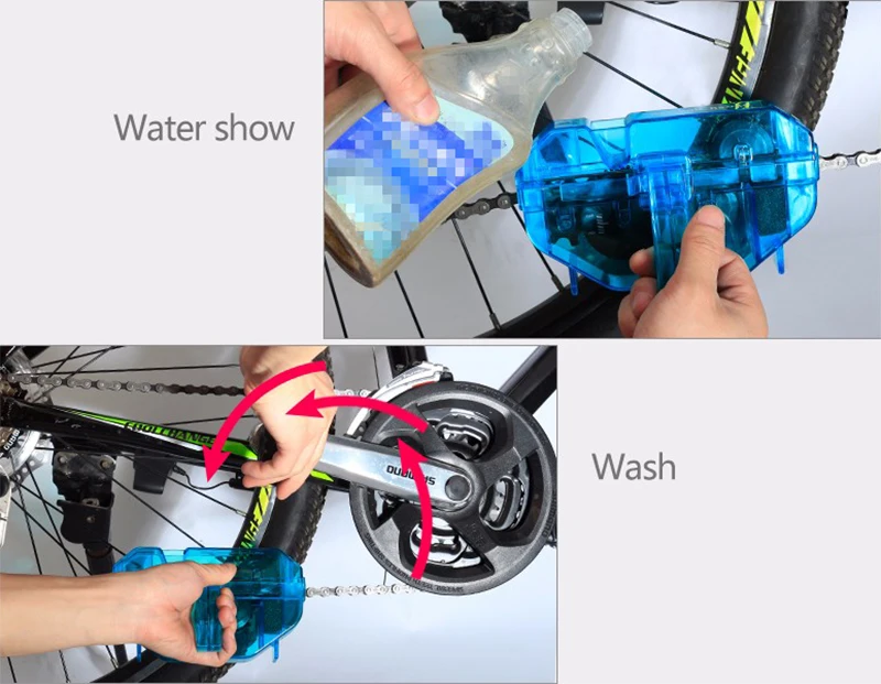 4 PcsSet Bicycle Chain Cleaner Cycling Cleaning Machine Bike Quick Washing Tool Kit Brushes Scrubber Wash Tool Accessorie R0180 (11)