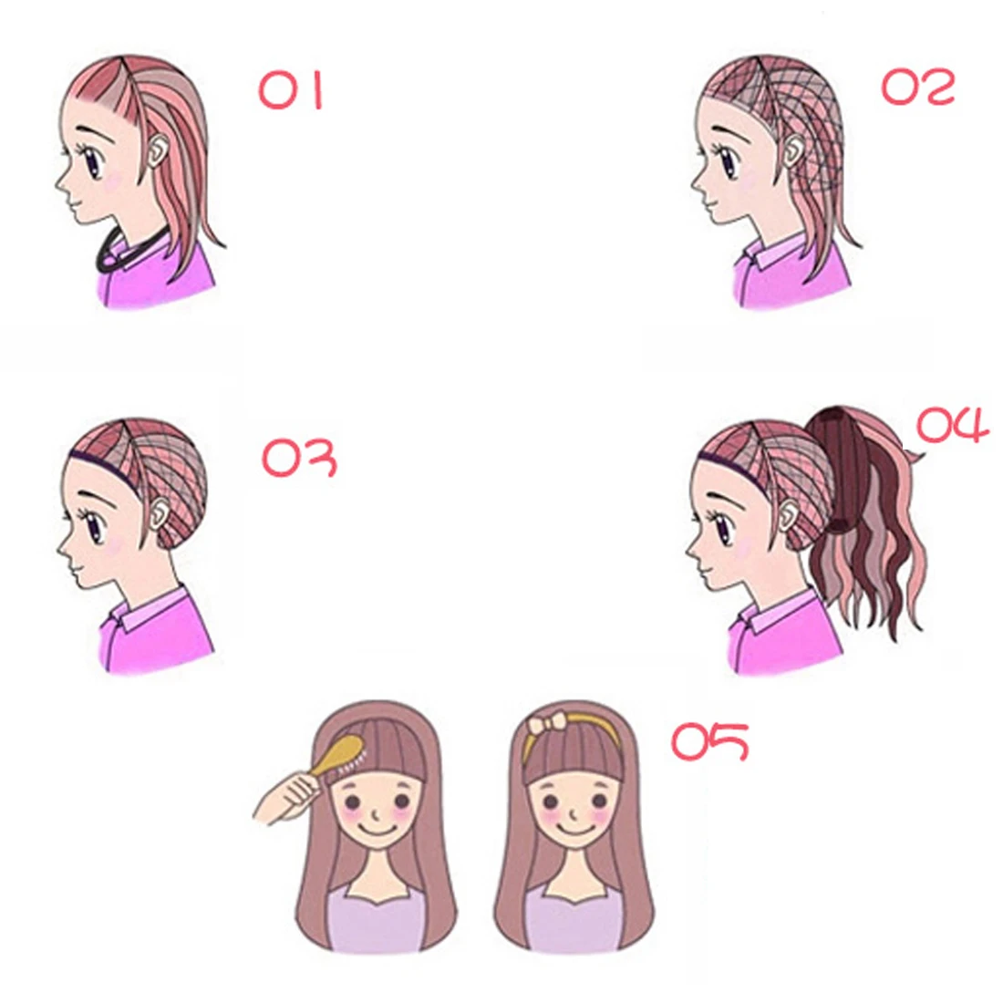 Top Sale Hairnets good Quality Mesh Weaving Black Wig Hair Net Making Caps Weaving Wig Cap & Hairnets