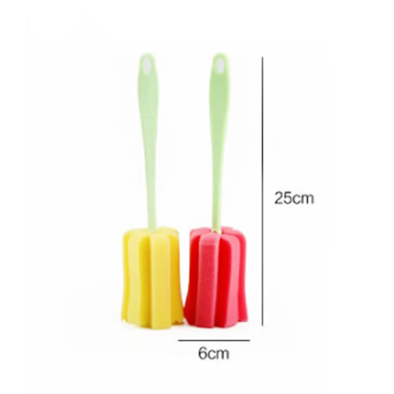 Beli Populer Sponge Sikat Botol Bayi Cangkir Sikat Kaca Mencuci Membersihkan Dapur Alat Pembersih