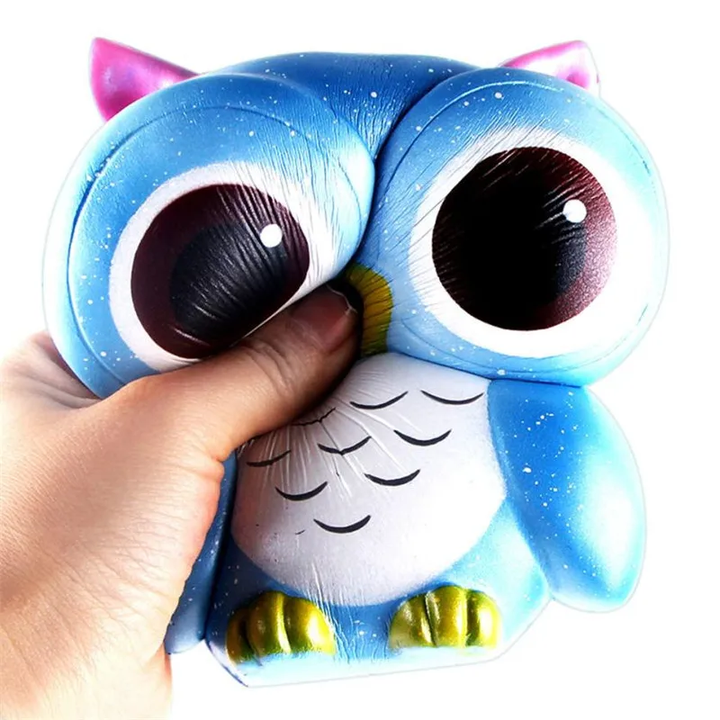 14cm Lovely Blue Owl Cream Scented Squishy Christmas gifts Slow Rising Squeeze Toy For Kids Anti Stress Funny Gifts Xm35 | Игрушки и