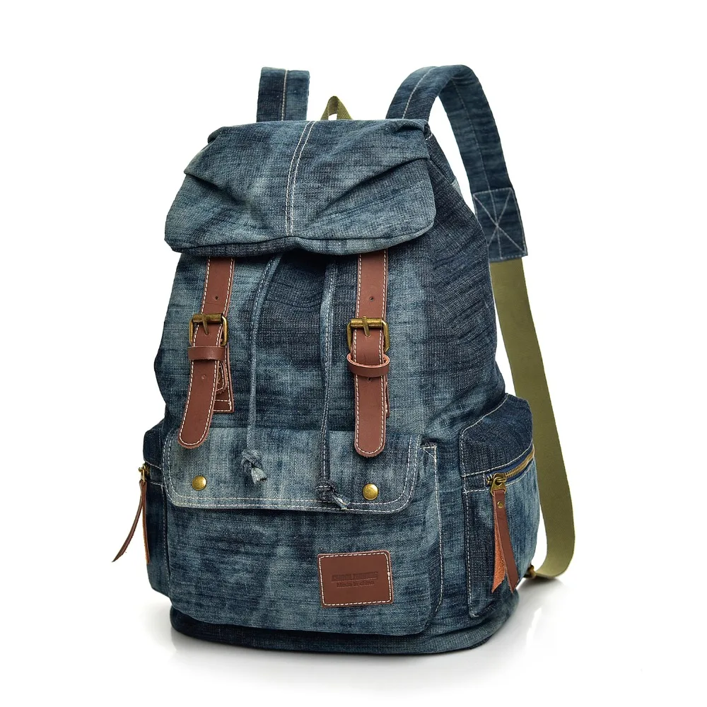 2018 Fashion High Quality Brand Men and Women Backpack denim Travel