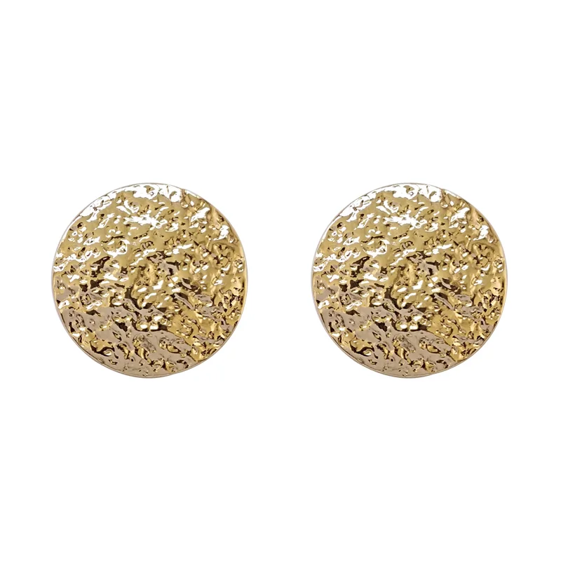 

Brief Metallic Beaten Multi-Shape Stud Earrings For Woman Jewelry