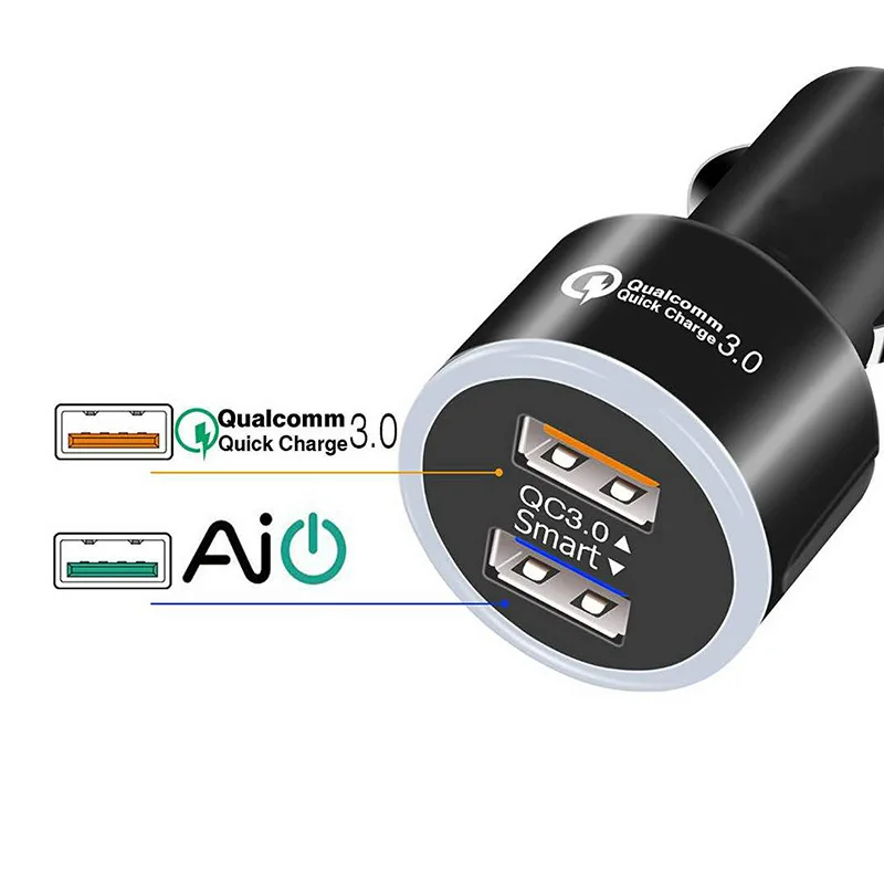 Универсальное автомобильное зарядное устройство EtopLink Quick Charge 3 0 с двумя портами