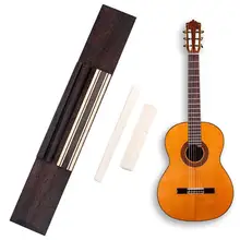 Rosewood guitarra ponte + gado osso porca guitarra sela para acessórios de guitarra clássica