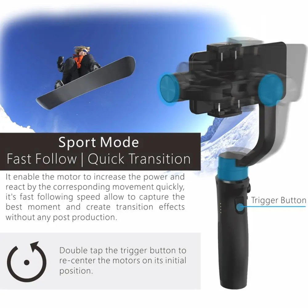  Hohem iSteady Mobile+ Plus 3-Axis Handheld Smartphone Gimbal Stabilizer for iPhone Andriod Huawei S